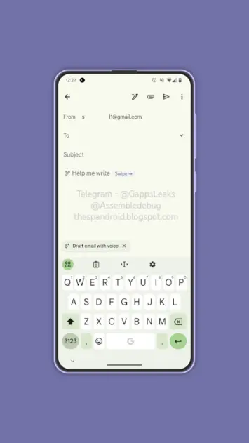 Gmail Palīdziet man uzrakstīt balss rakstīšanu (1)