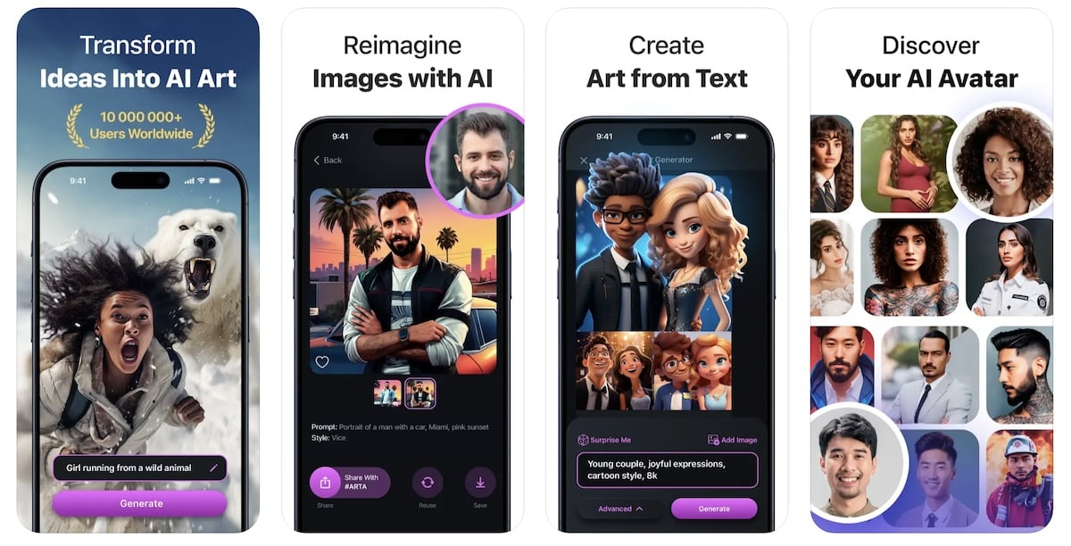 ARTA・AI fotoattēlu ģenerators