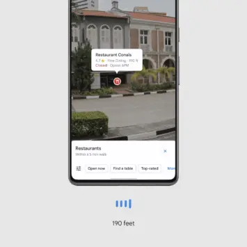 Google Maps Lens ekrāna lasītājs