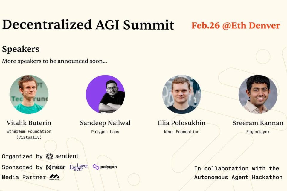 Vitalik Buterin un Sandeep Nailwal virsraksti decentralized agi summit @ Ethdenver cīnās ar centralizētas AI draudiem