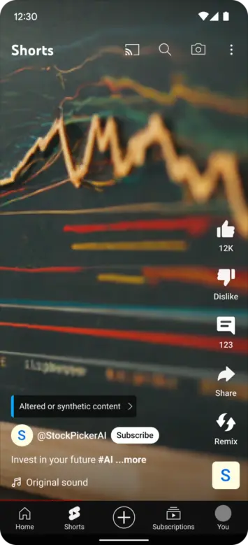 YouTube Shorts AI apraksts