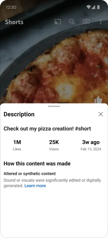 YouTube Shorts AI apraksts 2