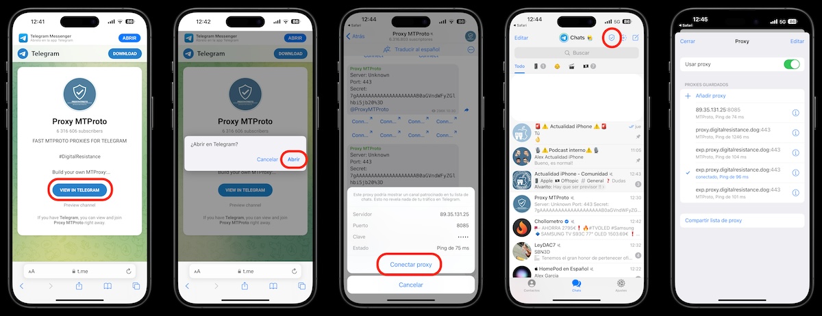 Kā lietot starpniekserveri ar telegrammu