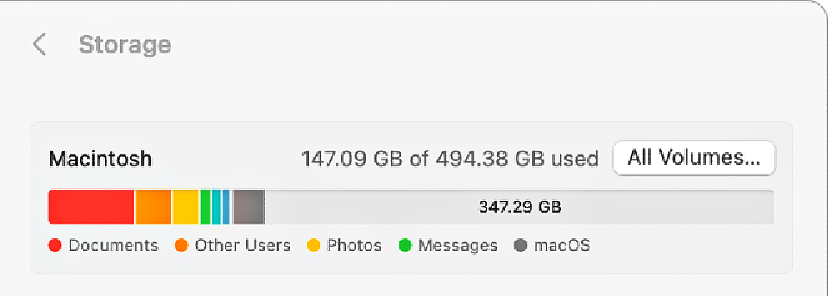 Kā pārbaudīt krātuves vietu Mac datorā