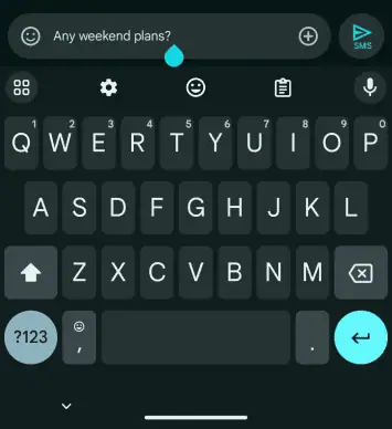 Google Messages vienas rindiņas teksta lauks 1