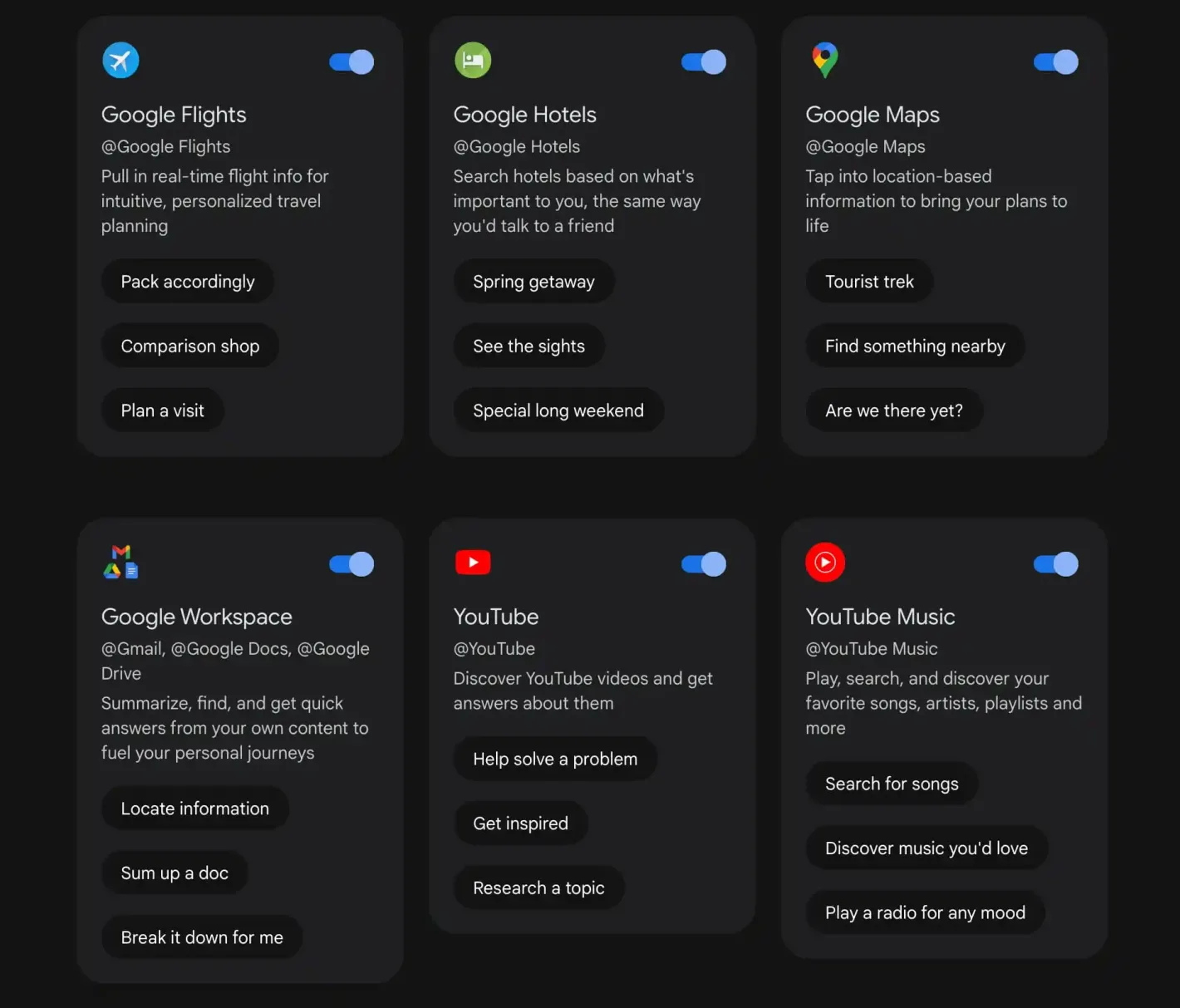 YouTube Music Google Gemini paplašinājums