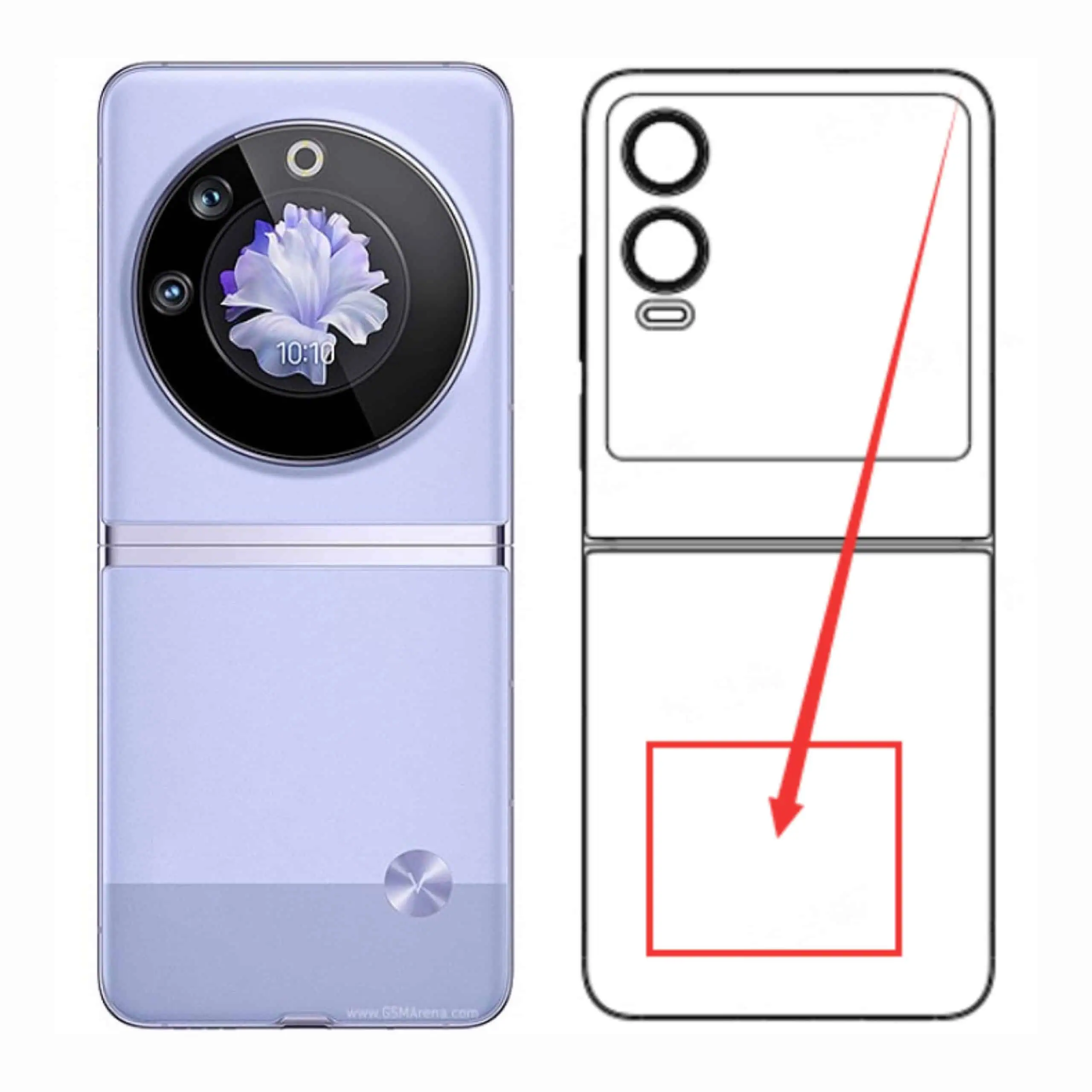 Tecno Phantom V2 Flip FCC skice