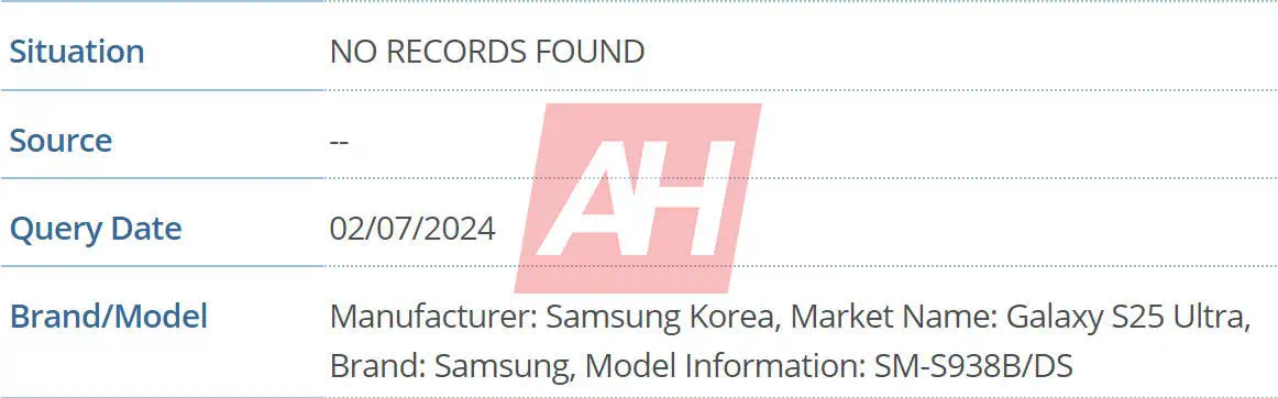 Galaxy S25 Ultra SM S938B