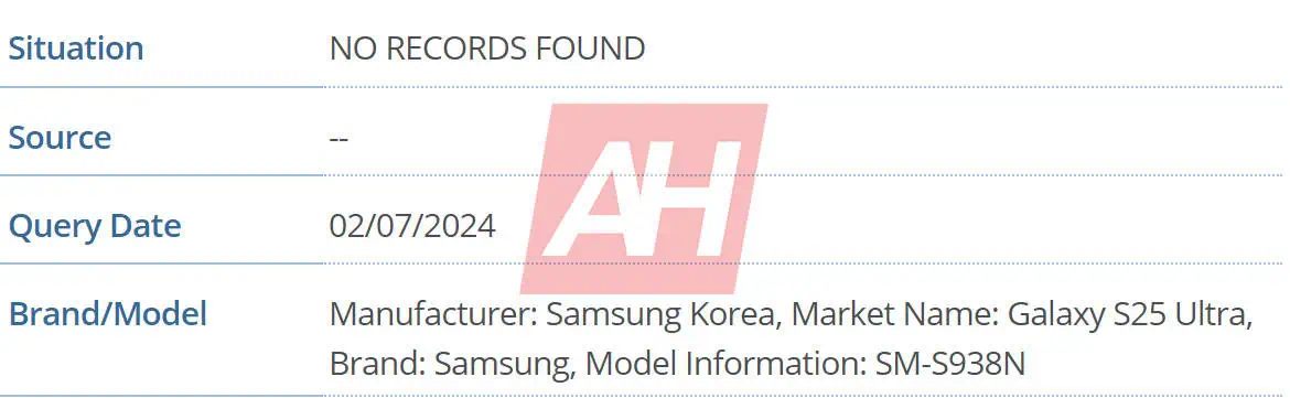 Galaxy S25 Ultra SM S938N