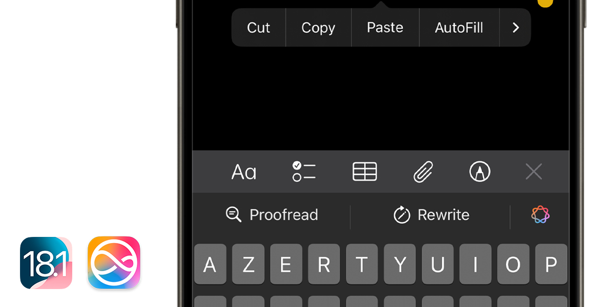 Apple Intelligence līdzekļi operētājsistēmā iOS 18.1