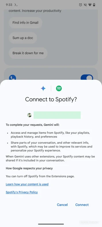 gemini spotify integrācijas paplašinājums 2