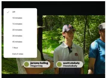 YouTube miega taimeris 1