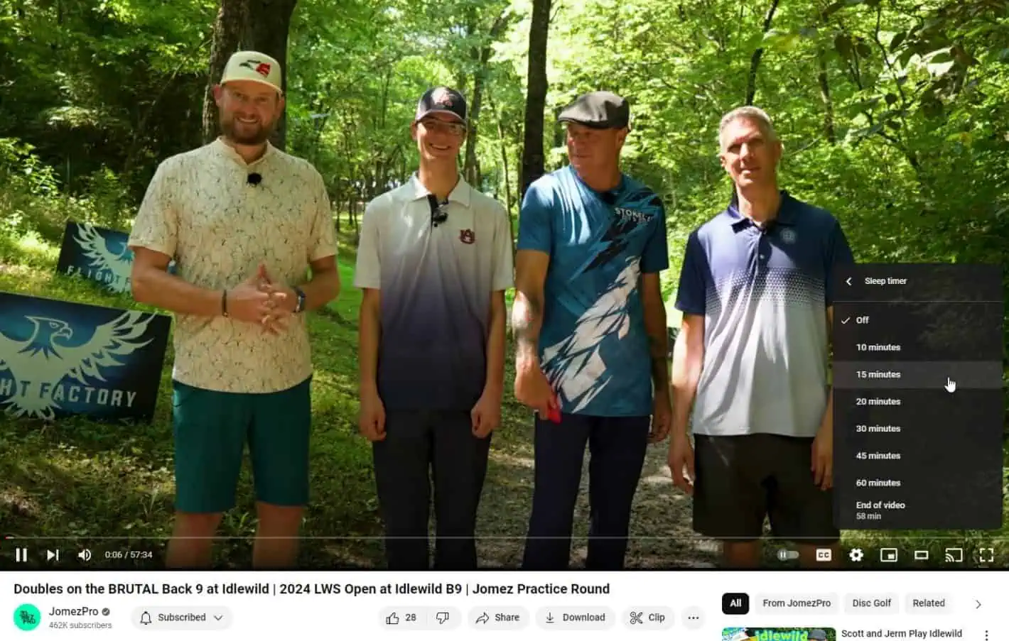 YouTube miega taimera funkcija