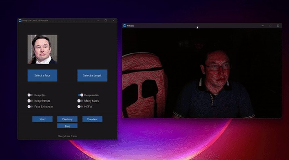 Deep-Live-Cam: reāllaika seju apmaiņas rīks, kas ļauj ikvienam uzdoties par jums viltus videozvanos vai tiešraides straumēs.