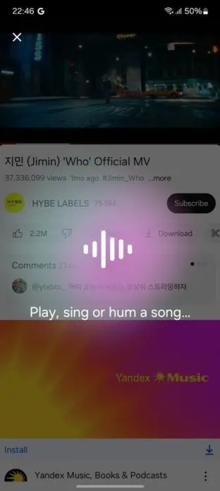 Aplis, lai meklētu mūzikas meklēšanu 1