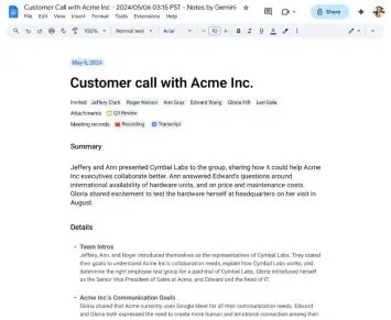 Google sapulču piezīmes pakalpojumā Dokumenti