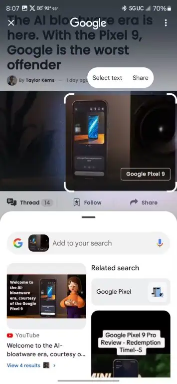 Apgrieziet apli, lai meklētu apgriešanas daļu 1