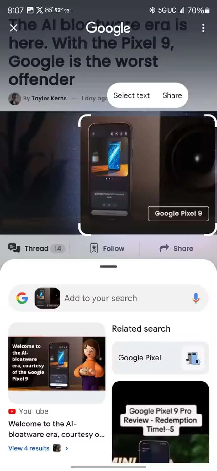 Apgrieziet apli, lai meklētu apgriešanas daļu 1