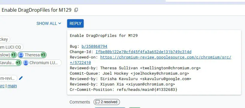 Chrome Android velciet un nometiet