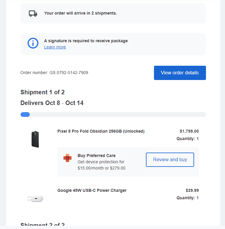 Pixel 9 Pro, salokāms no krājuma (2)