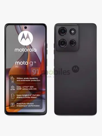Moto G75 melns