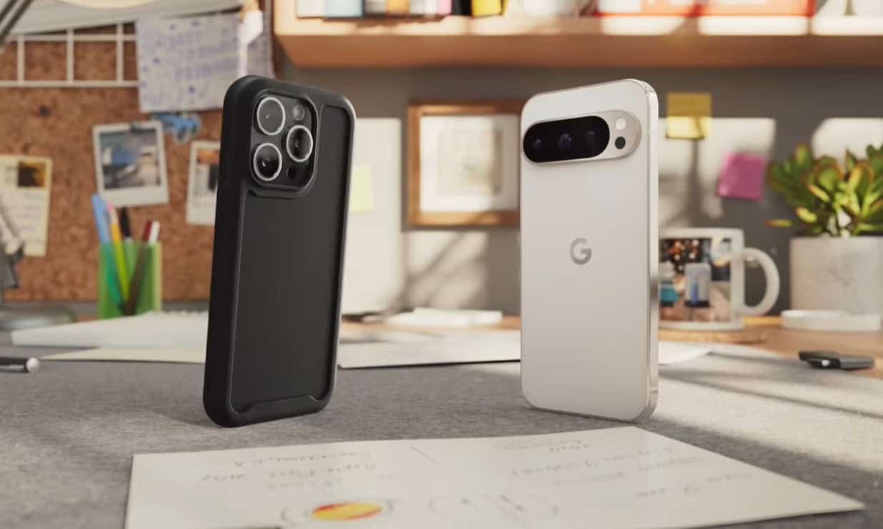 iPhone 15 vēstuļu draugs un Pixel 9 zvaigzne jaunajā #BestPhonesForever reklāmā