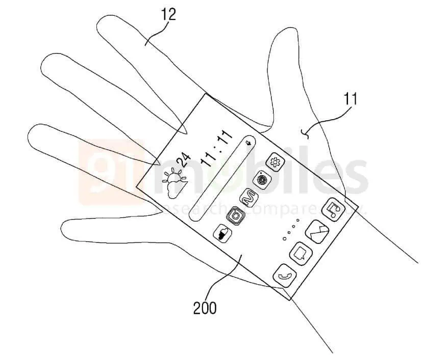 Samsung valkājams projektora roka