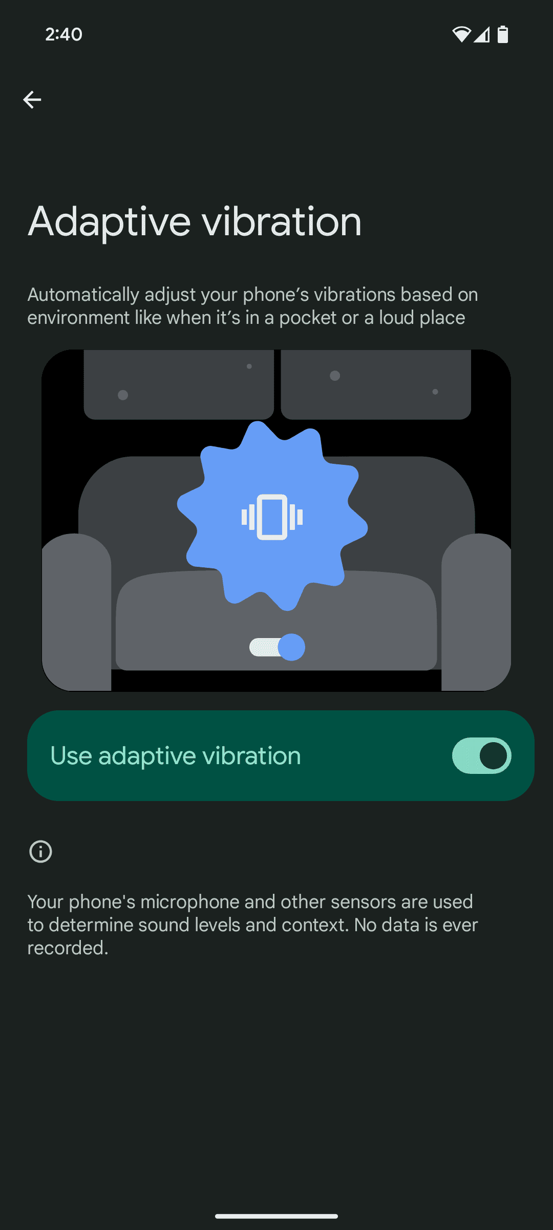 Android 15 adaptīvā vibrācija (2)