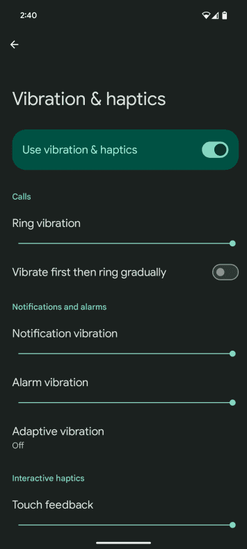 Android 15 adaptīvā vibrācija (1)