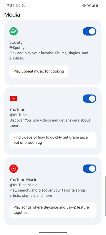 Gemini paplašinājumu kategorijas 1