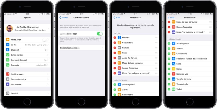 Vadības centra iestatījumi