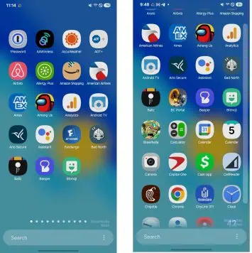 Viena UI 7 vertikālā lietotņu atvilktne