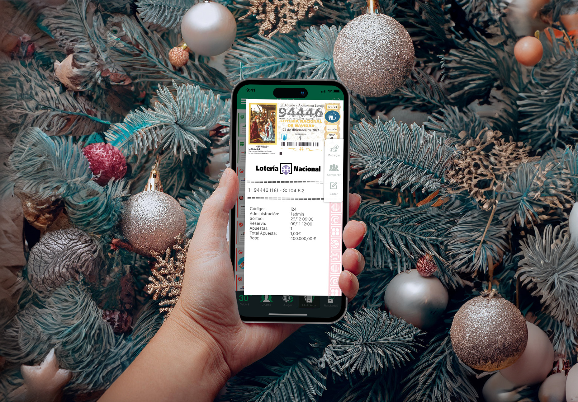 Tiešsaistes nacionālā loterijas biļete