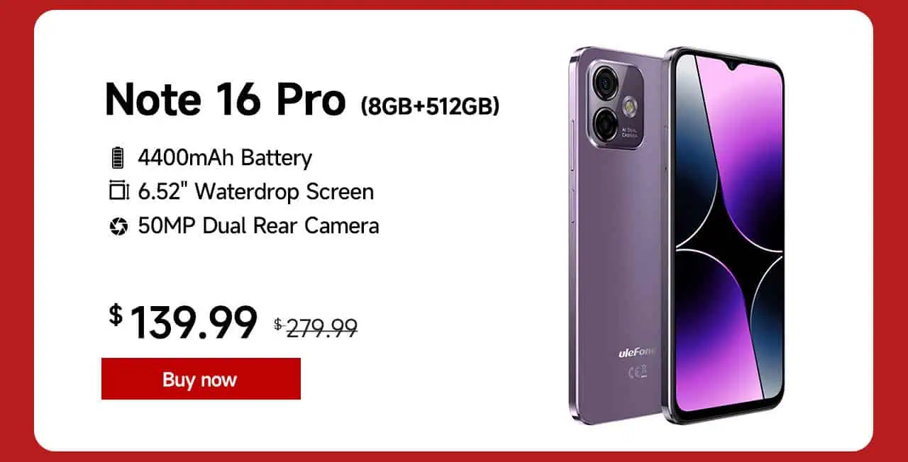 Ulefone Note 16 Pro (8 GB+512 GB)