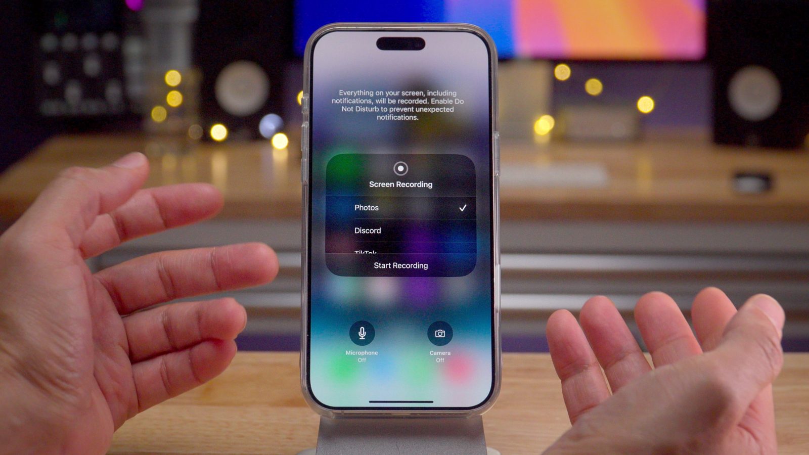 Nueva interfaz grabación de pantalla en iOS