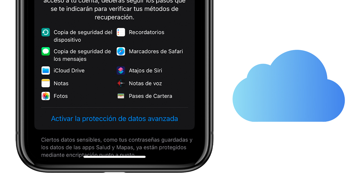 Copias de seguridad cifradas en iCloud
