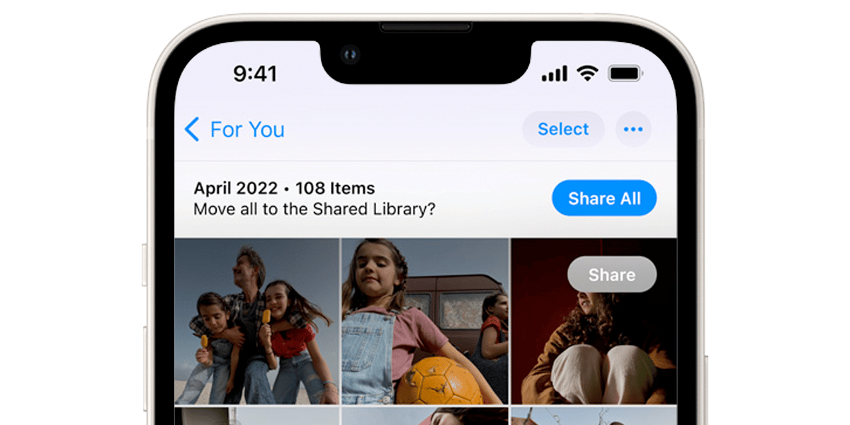Foto bibliotēka iOS 16