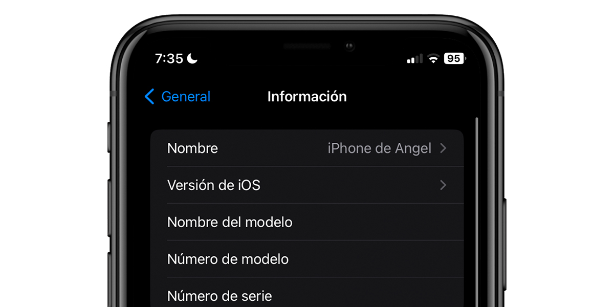Cambiar de nombre iPhone