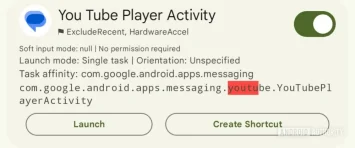 Google ziņojumi YouTube miniplayer return 1