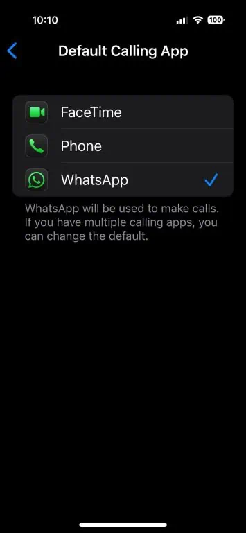 Mainiet iPhone noklusējuma tālruņa lietotni WhatsApp 1