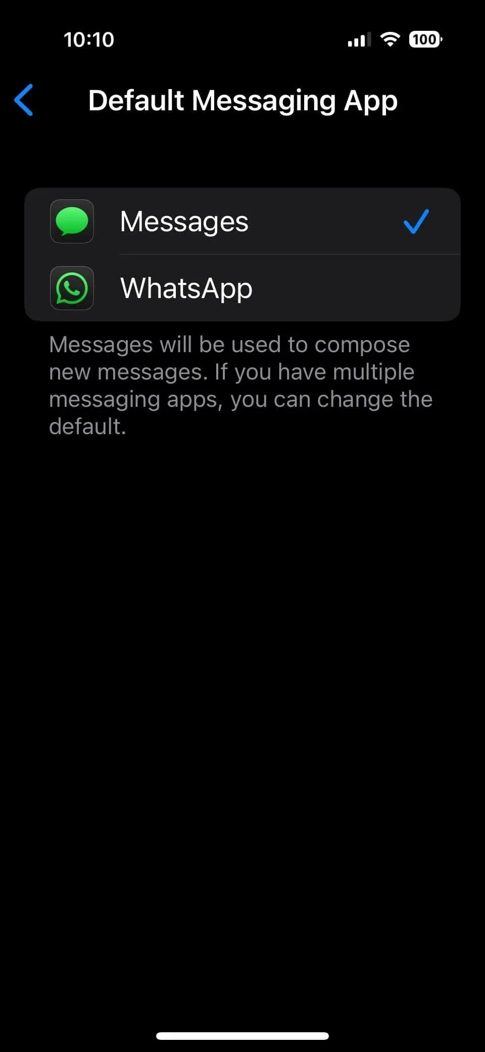 Mainiet iPhone noklusējuma tālruņa lietotni WhatsApp 2