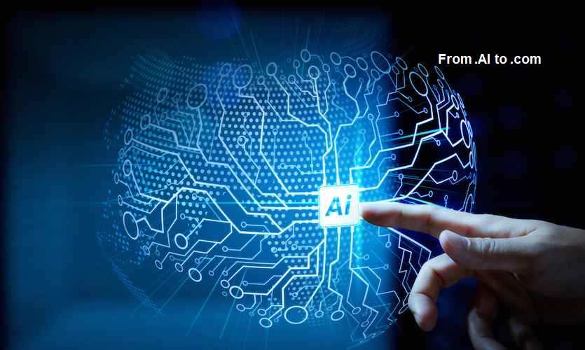 No .ai līdz .com: klusā domēna pārejas slaucīšanas starta ekosistēma