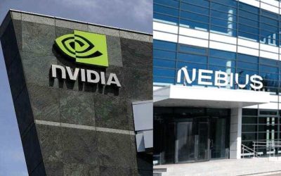 Nvidia dubultojas salīdzinājumā ar Nebius ar 9,3% akciju, pieaugot AI infrastruktūras sacensībām, Nebius akcijas pieaug par 6%.