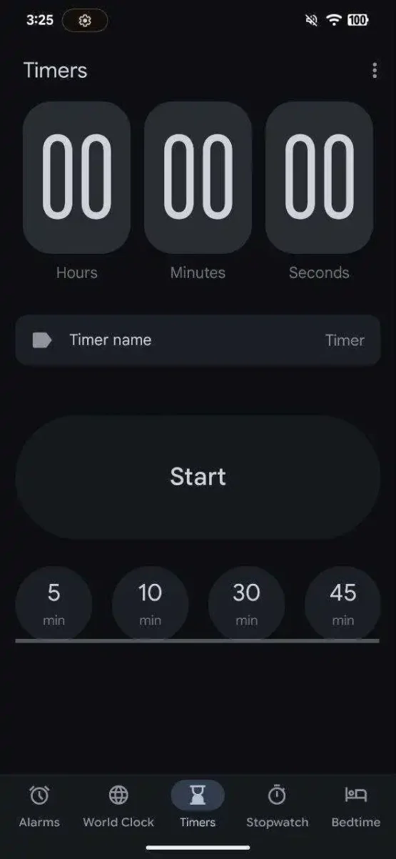 Google pulksteņa izteiksmīgais pārveidošanas taimeris 1
