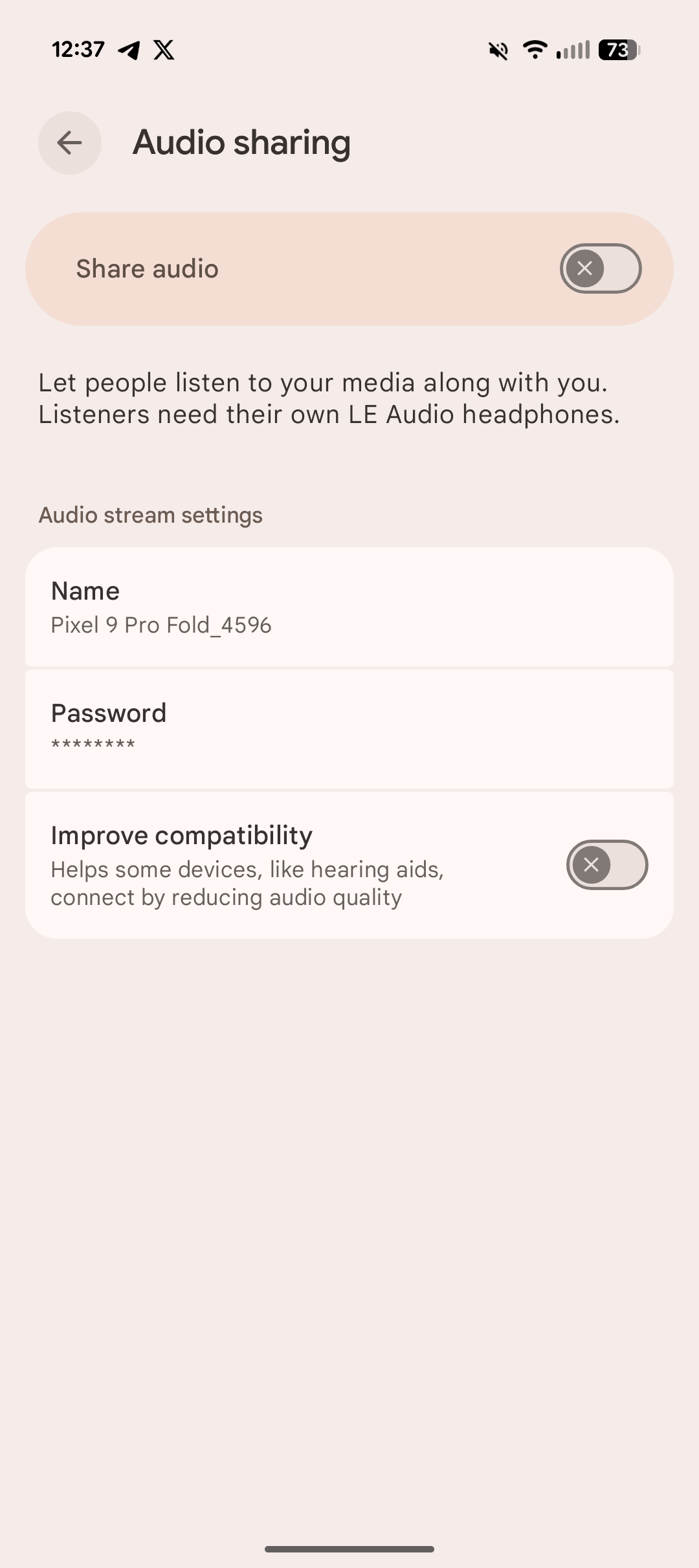 Android 16 QPR1 beta audio koplietošana 2