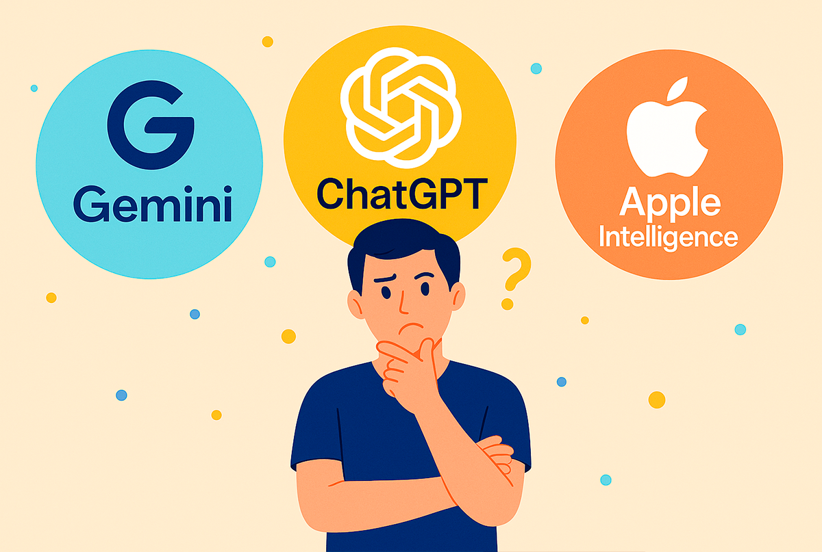 Qué elegir ChatGPT vs Geminin vs Apple Intelligence