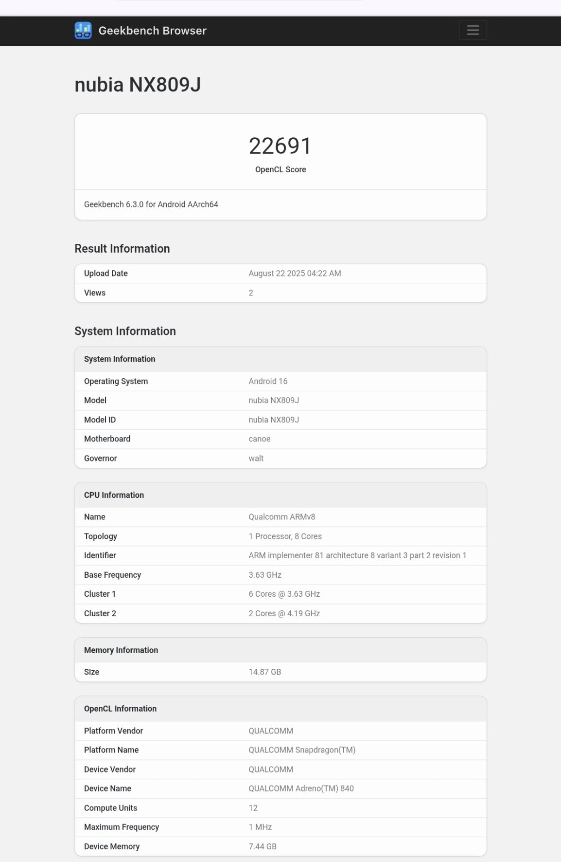 RedMagic 11 Pro GeekBench 6 etalons (1)
