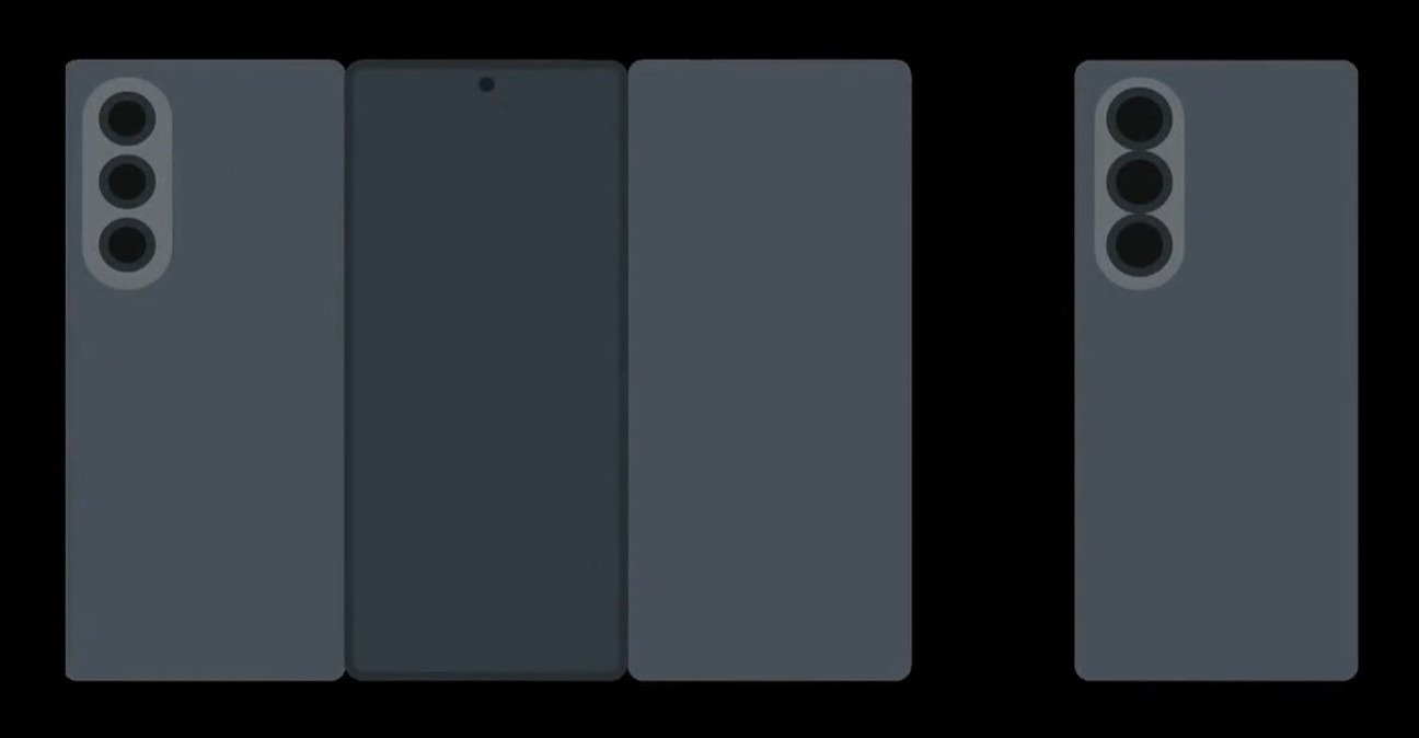 Samsung trīs reizes tālrunis: Jauna noplūde, kas parāda dizainu un galvenās funkcijas