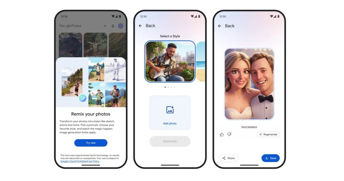 Google fotoattēli sāk ripot "Remikss" AI rediģēšana - šeit ir, kā to izmantot