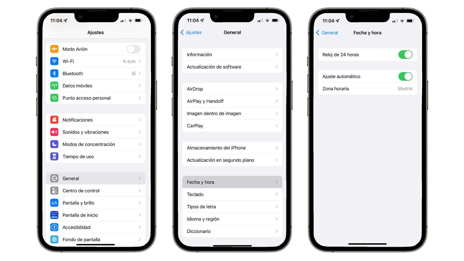 Cómo ajustar la fecha y la hora en tu iPhone